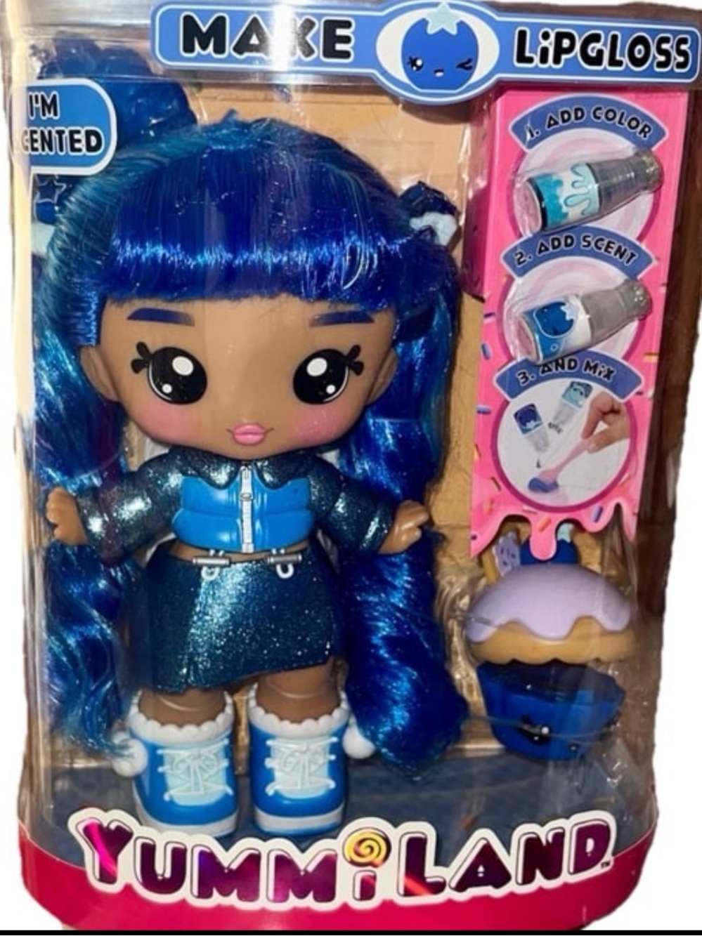 Yummiland Rory Blueberry Large Doll Make Lipgloss Scented NIB